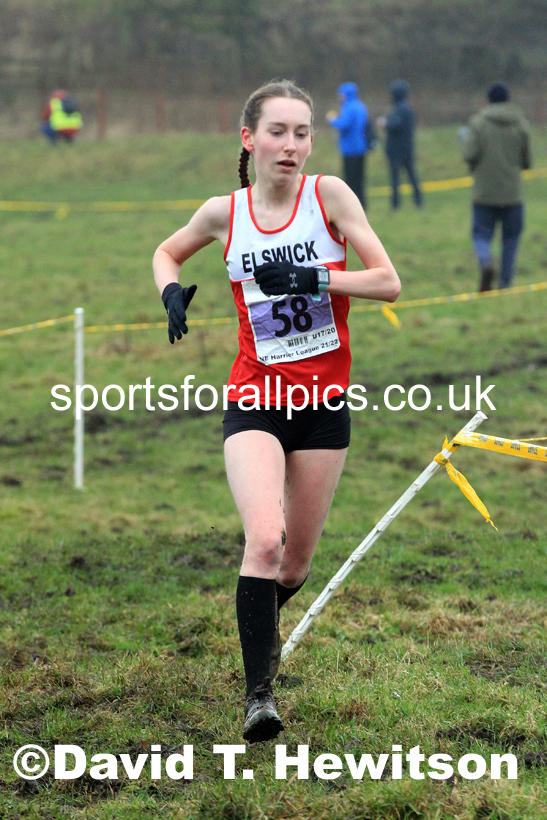 Womens under-17s and under-20s 2022 North Eastern Harrier League, Thornley Farm, Peterlee, County Durham. Photo: David T. Hewitson/Sports for All Pics